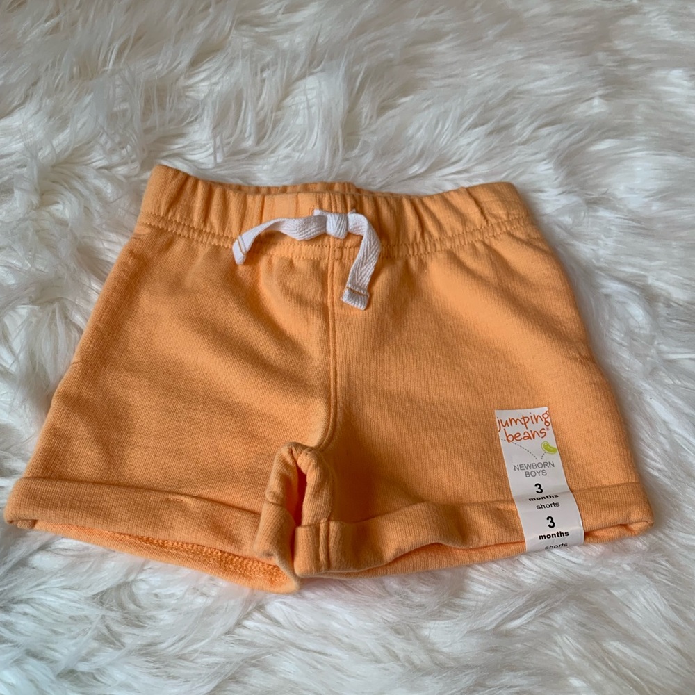 Jumping Beans Baby Boys Cuffed Orange Shorts Size 3 Months